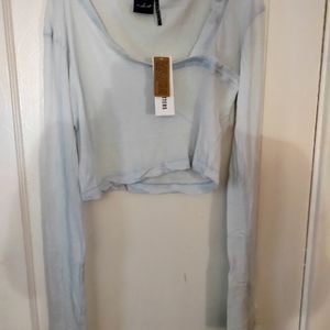 Out From Under Archer Asymmetrical Neckline Cropped Tee NWT 🩷